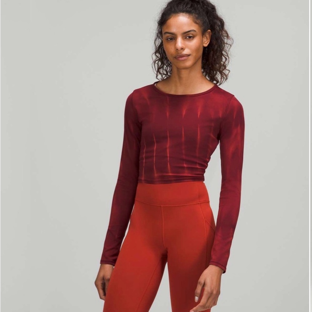 Lululemon Wunder Train Cropped Long-Sleeve Shirt